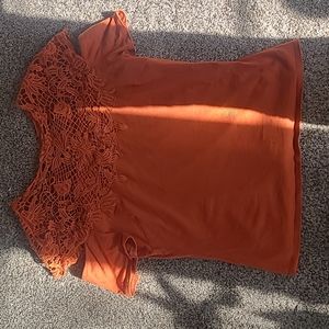 Gorgeous burnt orange shirt.